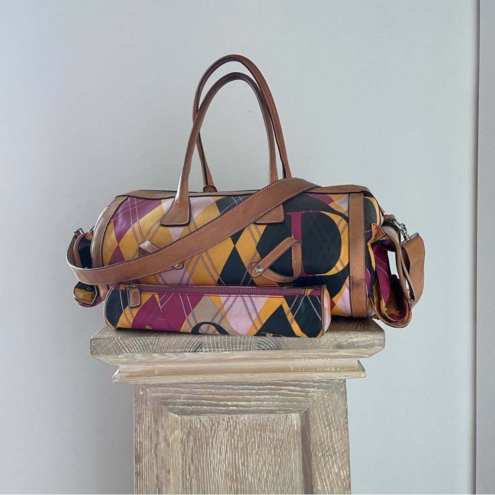 Vintage Dior John Galliano FW 04 argyle golf bag